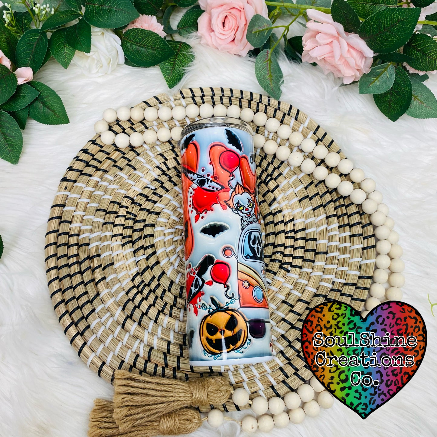 Retro Horror 3D Puff Tumbler