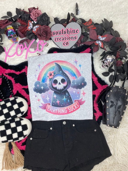 everything sucks reaper tee shirt or Sweater