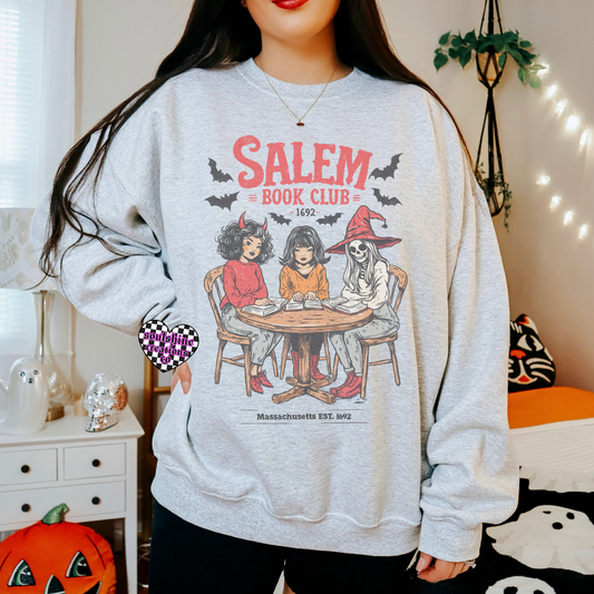 Salem Book Club Tee Shirt or Sweater- Bookish Vibes-Halloween