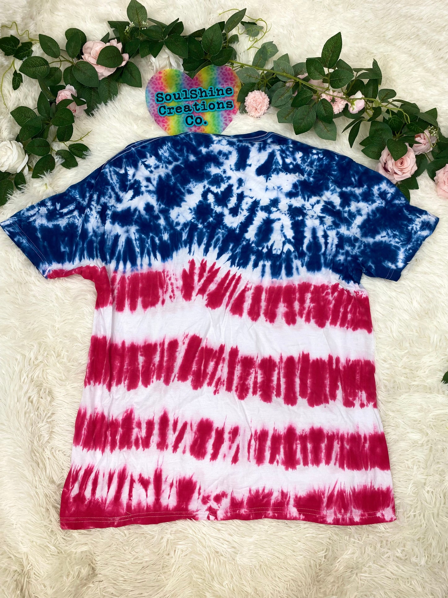 American Flag Red White Blue Tie Dye Shirt