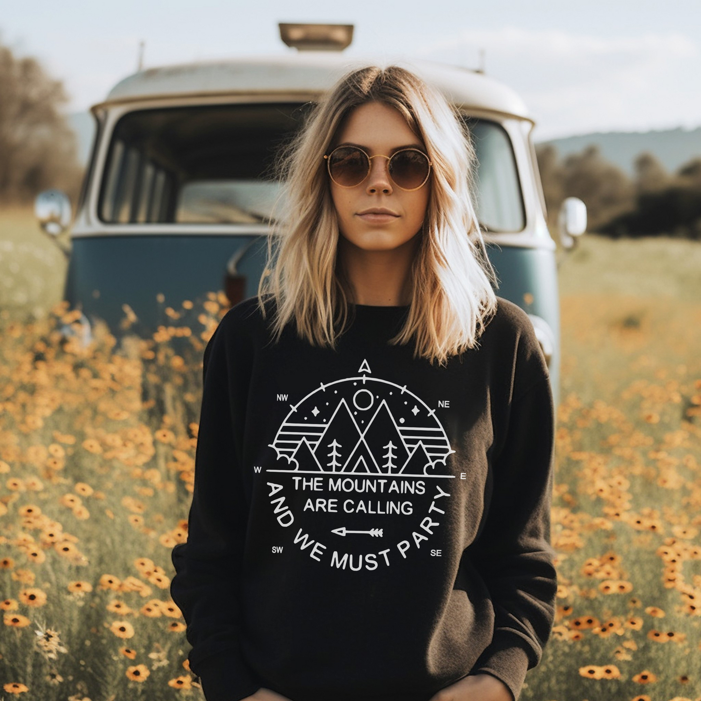 The Mountains are Calling and we must Party RTS Screen Print Transfer