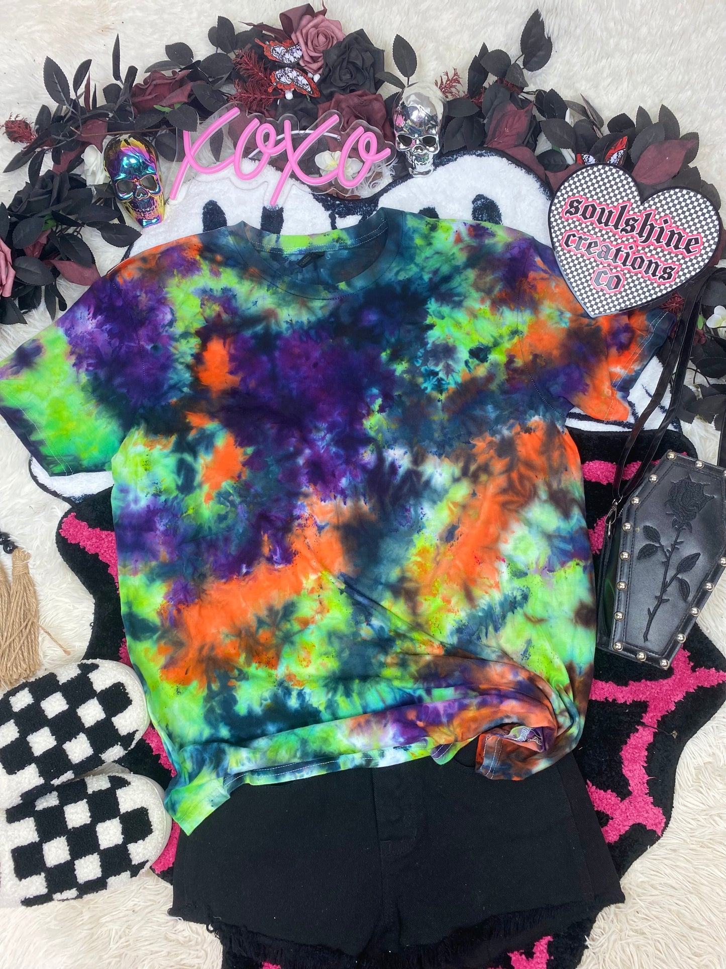 Halloween Scrunch Ice Tie Dye Shirt
