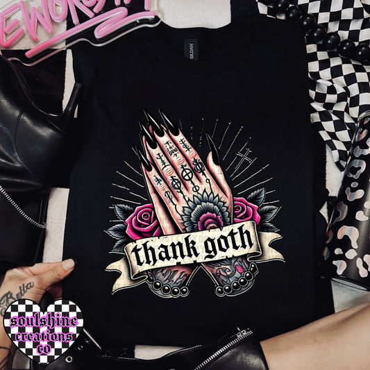 Thank Goth Tee or sweater-Edgy Alternative Vibes