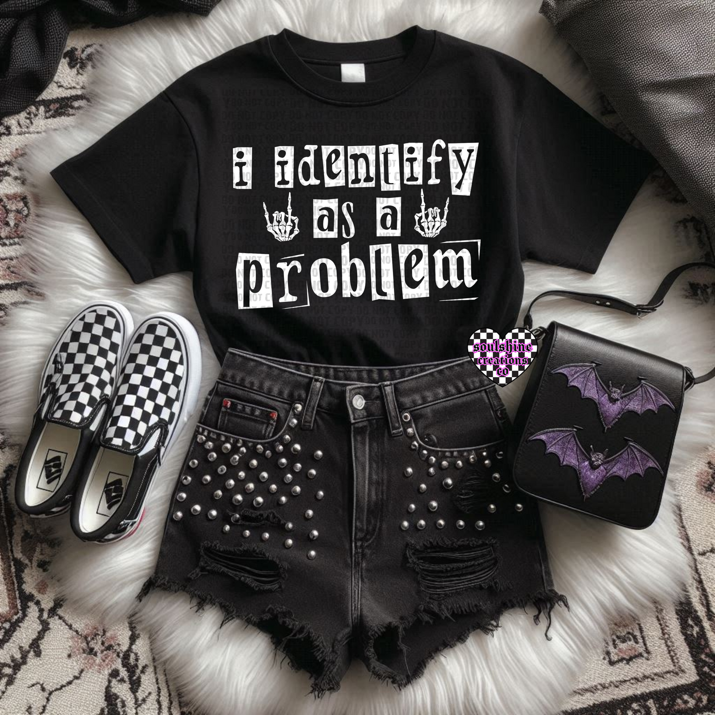 I Identify as a Problem Tee or Sweater Edgy Alternative Gothic Vibes