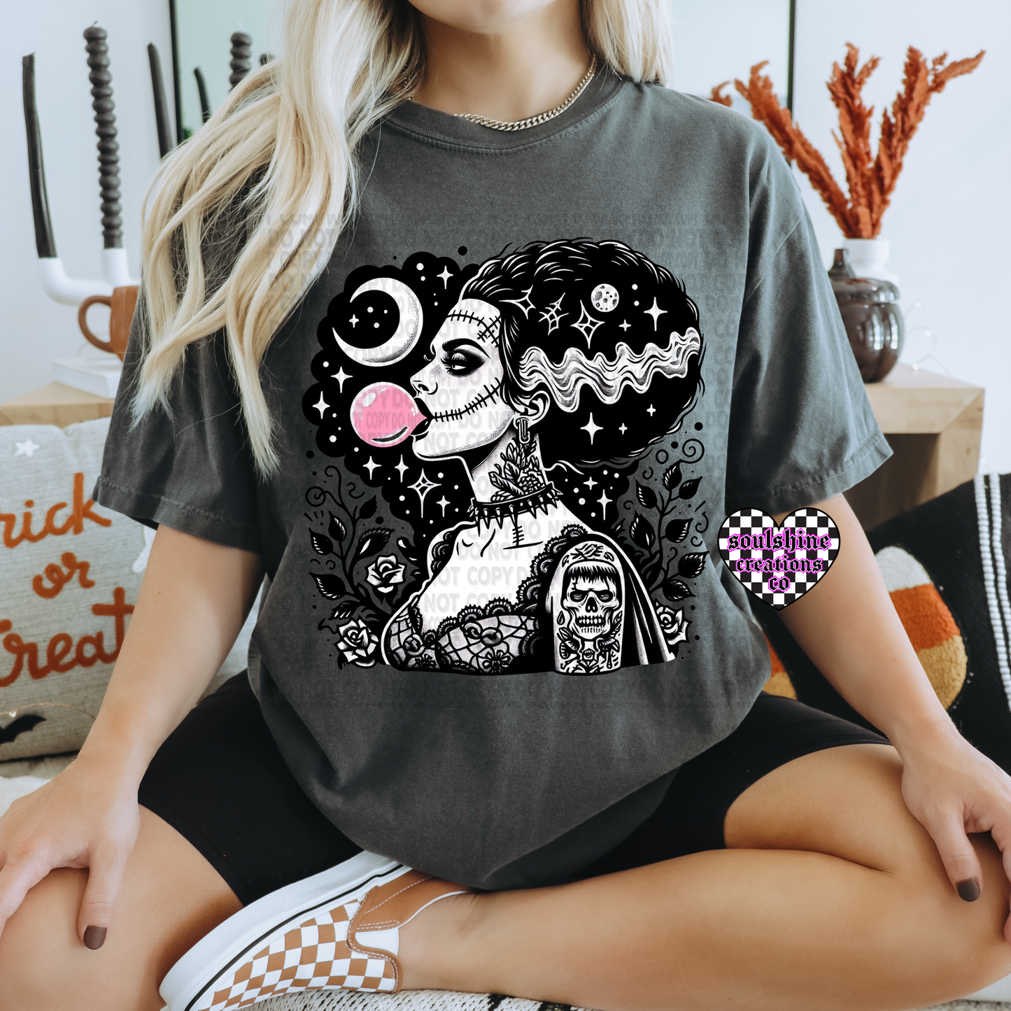 Bubblegum Bride Tee or Sweater- Edgy Alternative Witchy Vibes- Halloween