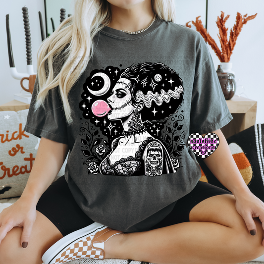Bubblegum Bride Tee or Sweater- Edgy Alternative Witchy Vibes- Halloween