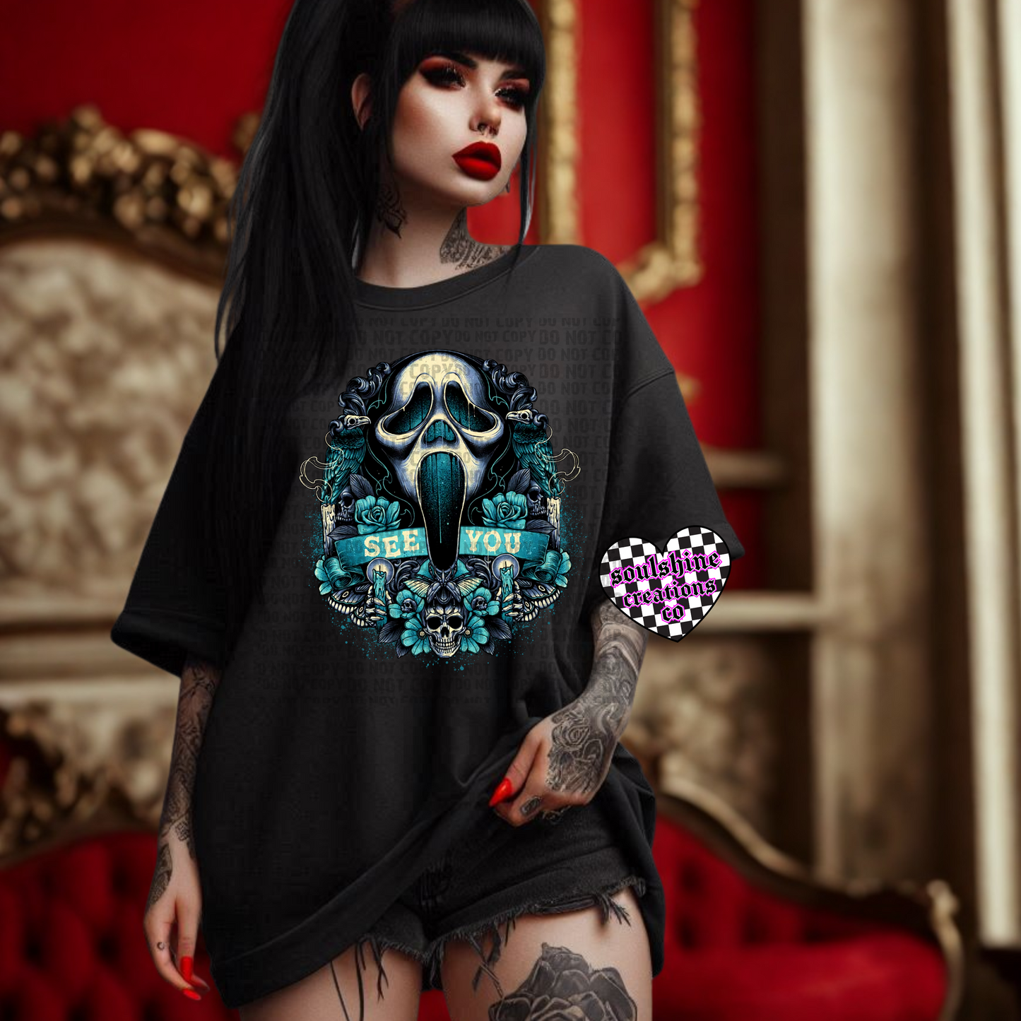 See You 90’s Horror Ghost Face Tee or Sweater- Edgy Alternative Halloween Vibes