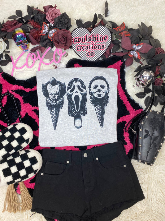 Horror ice cream cones tee shirt or Sweater Summerween