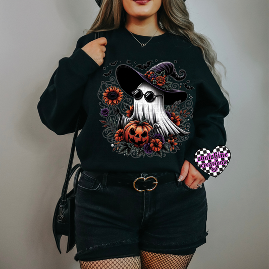 Vintage Gothic Ghost Tee or Sweater-Edgy Alternative- Witchy Vibes- Halloween