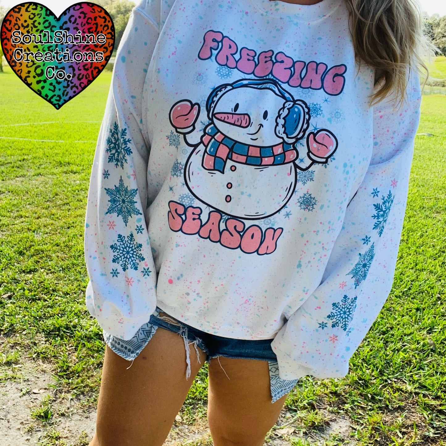 Freezing Season Splatter Christmas Sweater