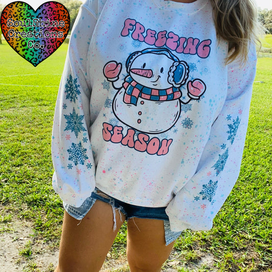 Freezing Season Splatter Christmas Sweater