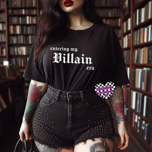 Entering My Villain Era Tee or Sweater-Edgy Alternative Bookish Gothic Vibes