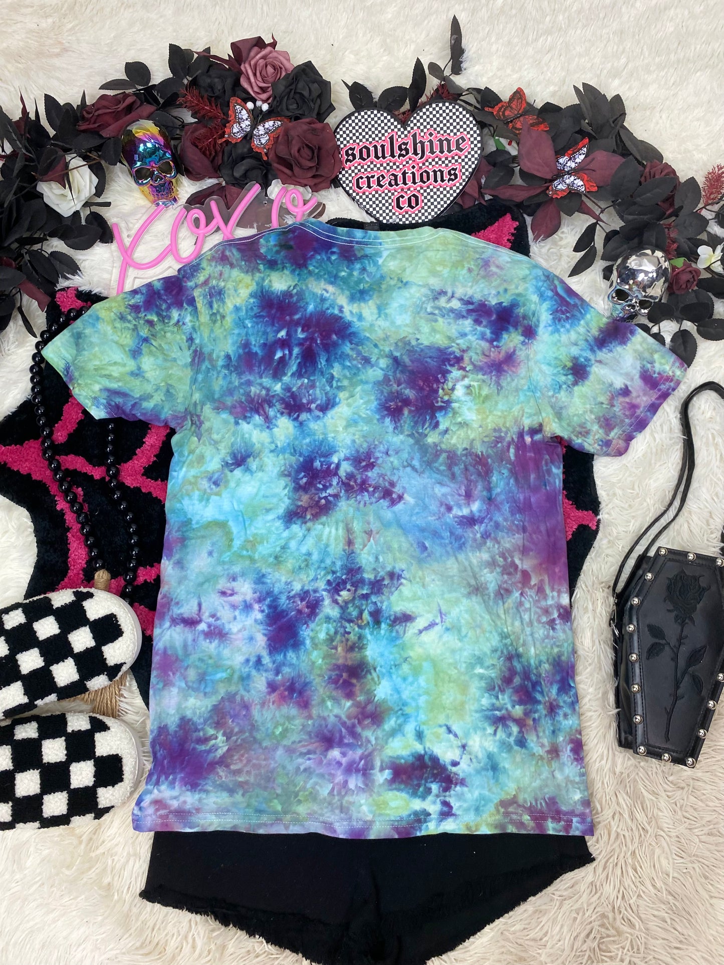 cosmic bloom ice tie dye t-shirt