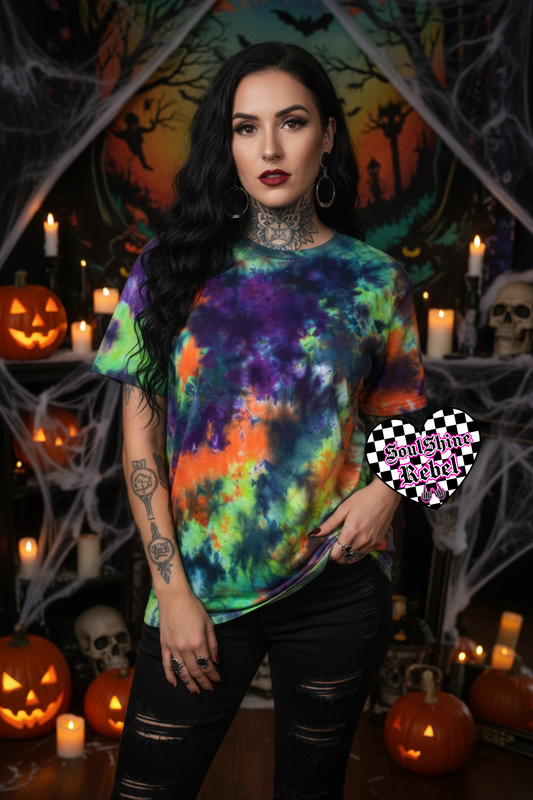 Halloween Scrunch Ice Tie Dye Shirt