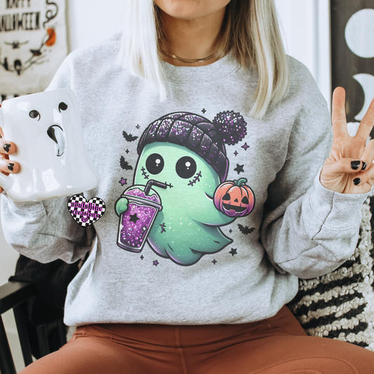 Emo Zombie Ghost Tee Shirt or Sweater- Alternative Gothic Vibes-Halloween