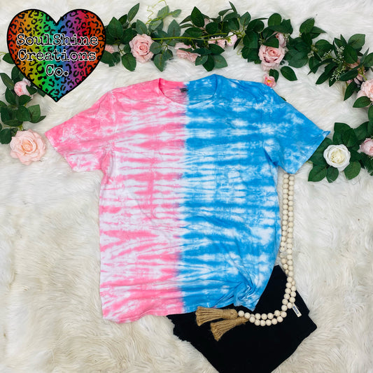 Gender Reveal Split Tie Dye