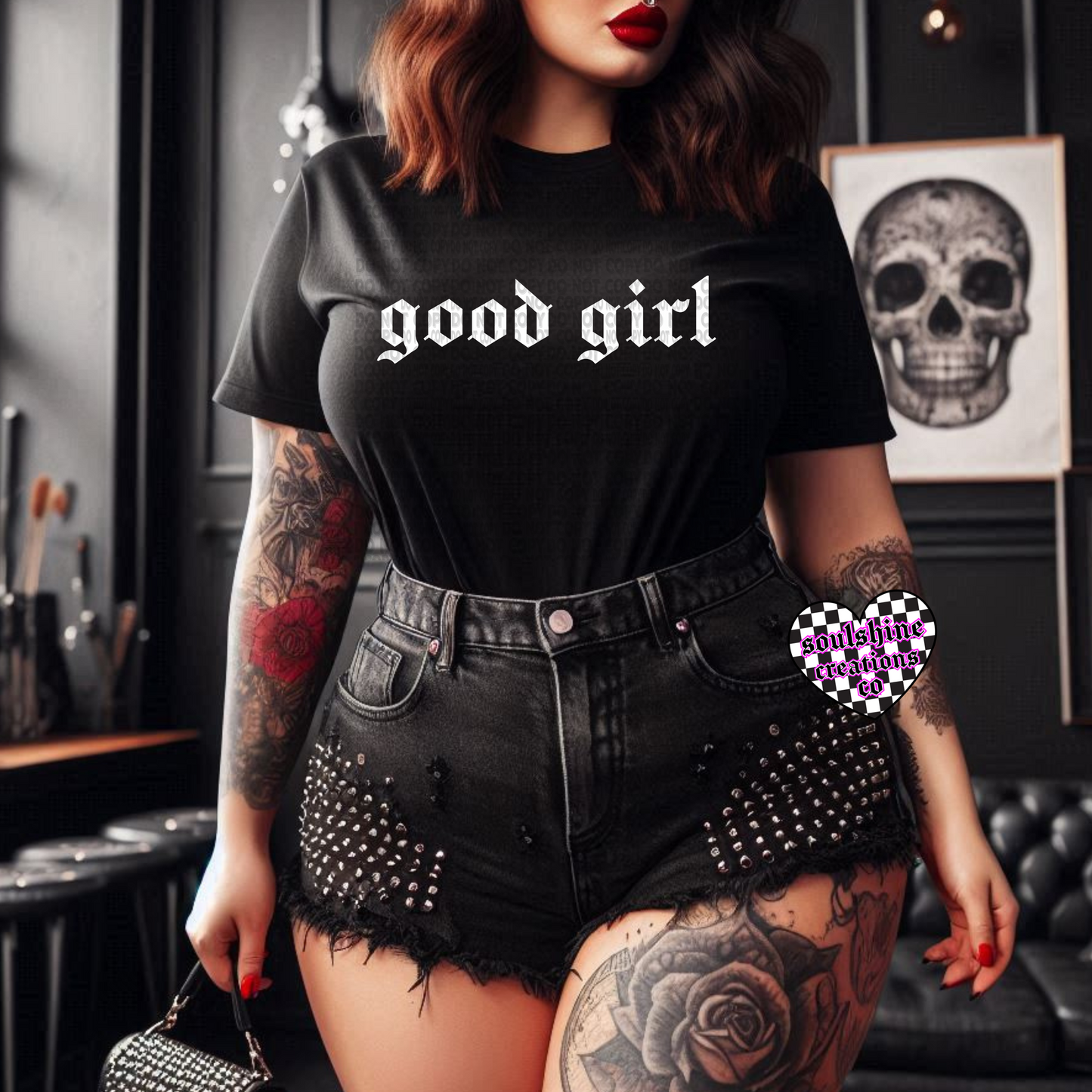 good girl Tee or Sweater-Bookish-Edgy Alternative Vibes