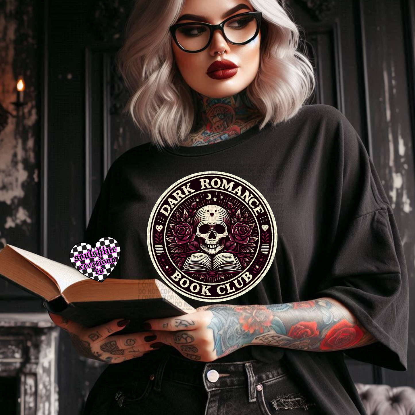 Dark Romance Book Club Tee or Sweater-Bookish-Edgy Alternative Gothic Vibes