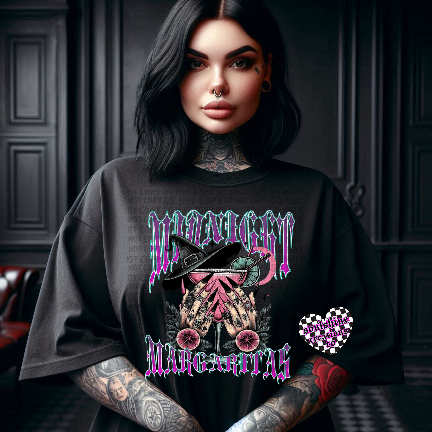 Midnight Margaritas Tee or Sweater- Edgy Alternative Witchy Halloween Vibes