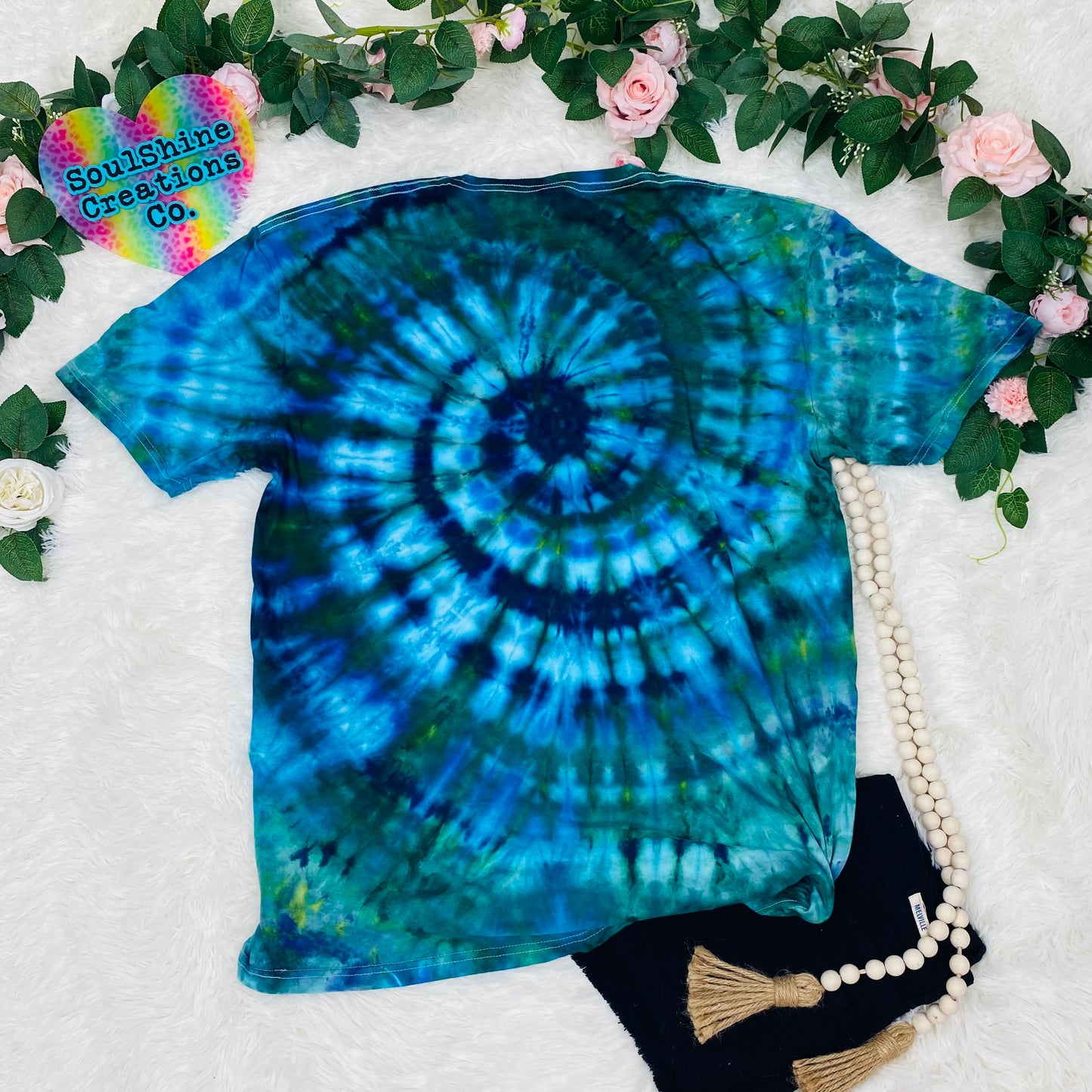 Mystic Sea Spiral Ice Tie Dye Shirt RTS- Size XL
