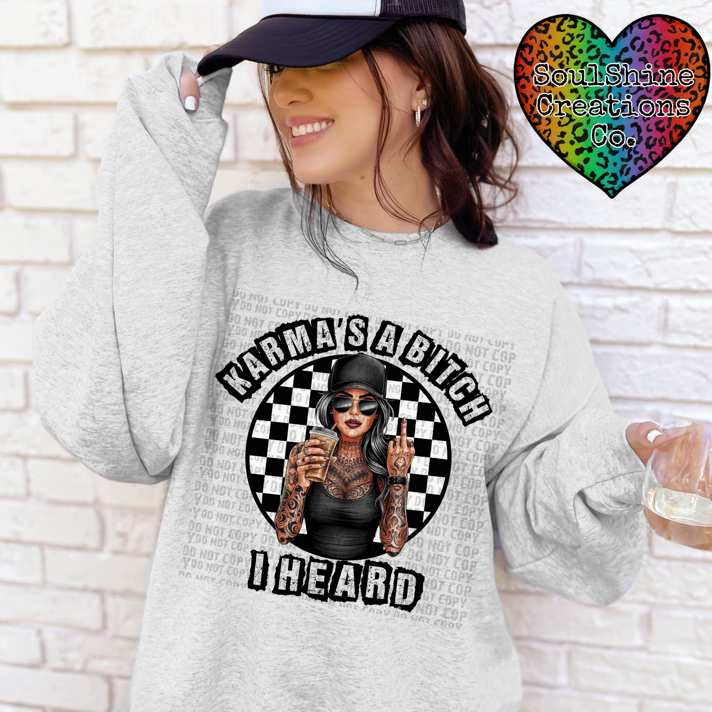 Karma’s a Bitch I Heard Digital Design  PNG