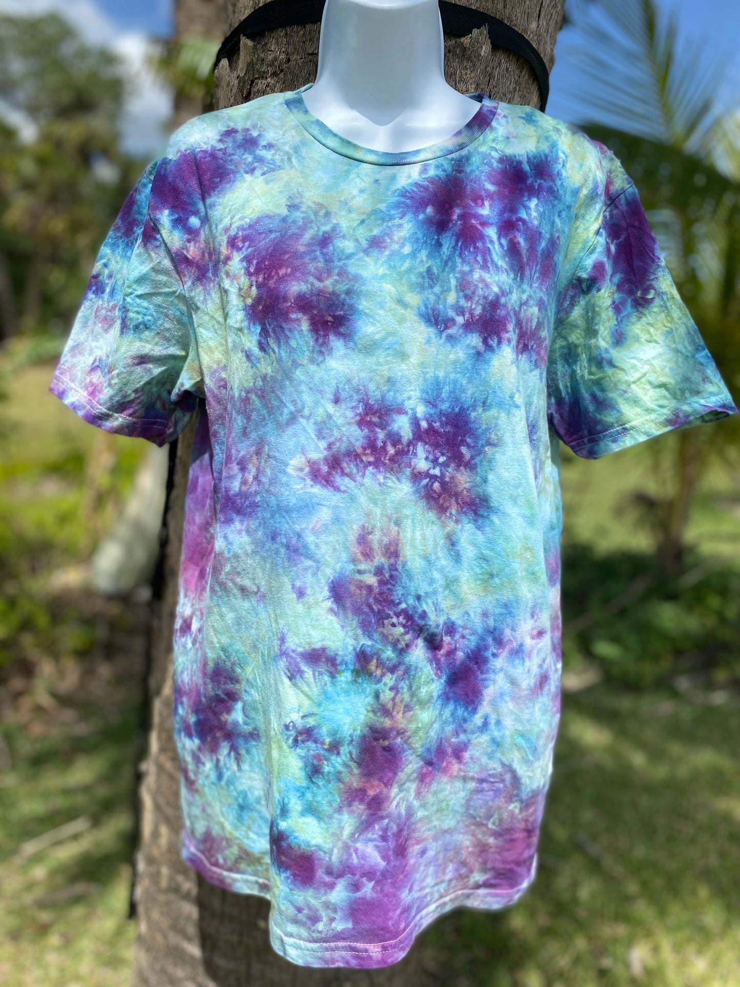 cosmic bloom ice tie dye t-shirt