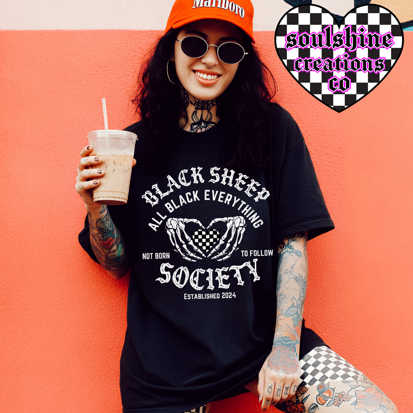 Black Sheep Society All Black Everything tee or sweater-Edgy Alt Vibes