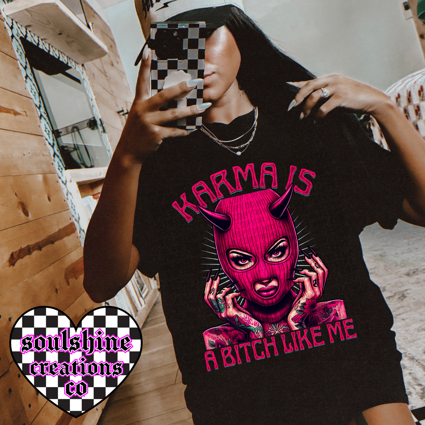 Karma is a Bitch like Me tee or sweater-Edgy Alt Vibes-Snarky
