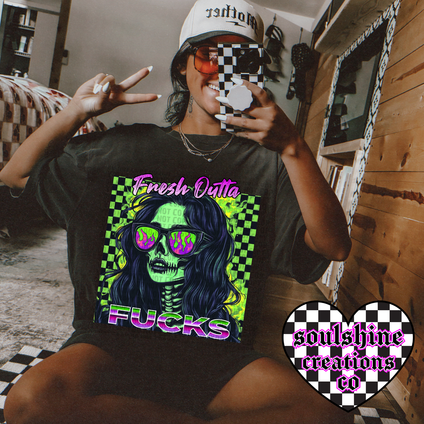 Fresh Outta Fucks tee or sweater-Edgy Alt Vibes-Snarky