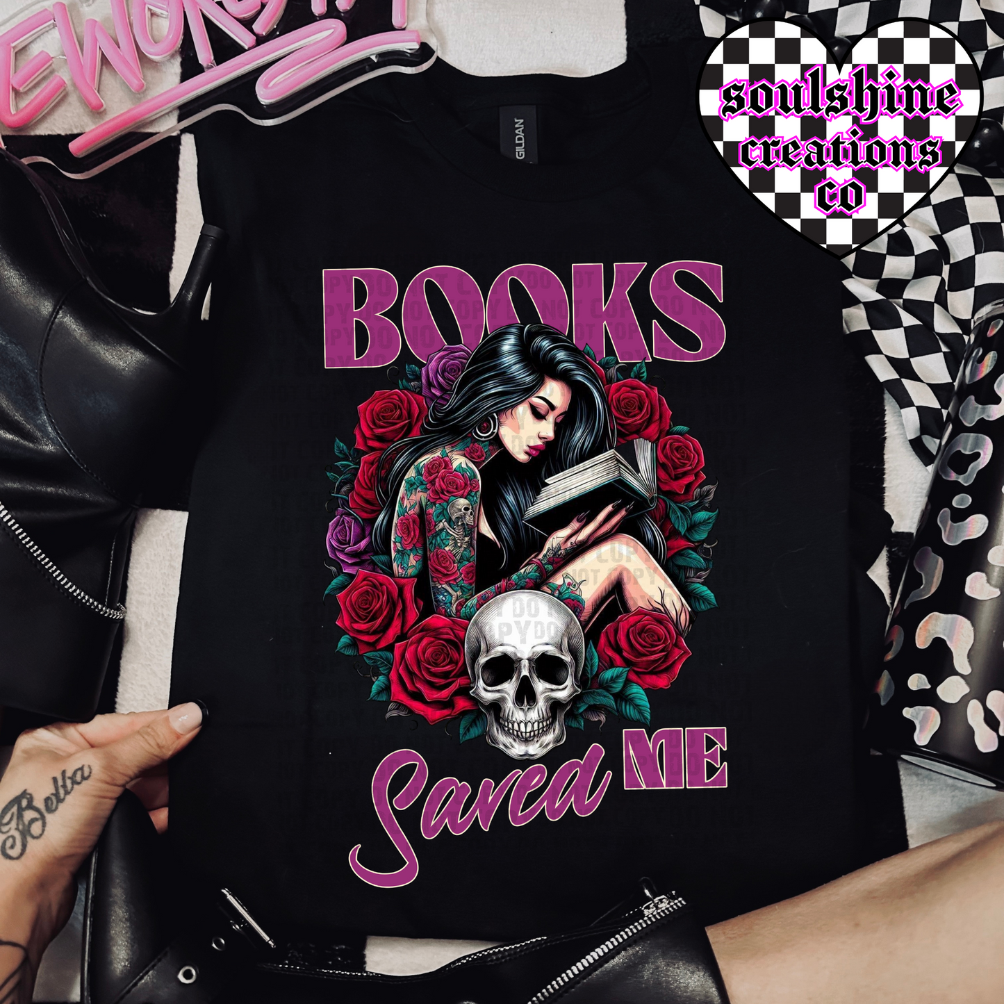 Books Saved Me Bookish tee or sweater-Edgy Alt Vibes-Booktok