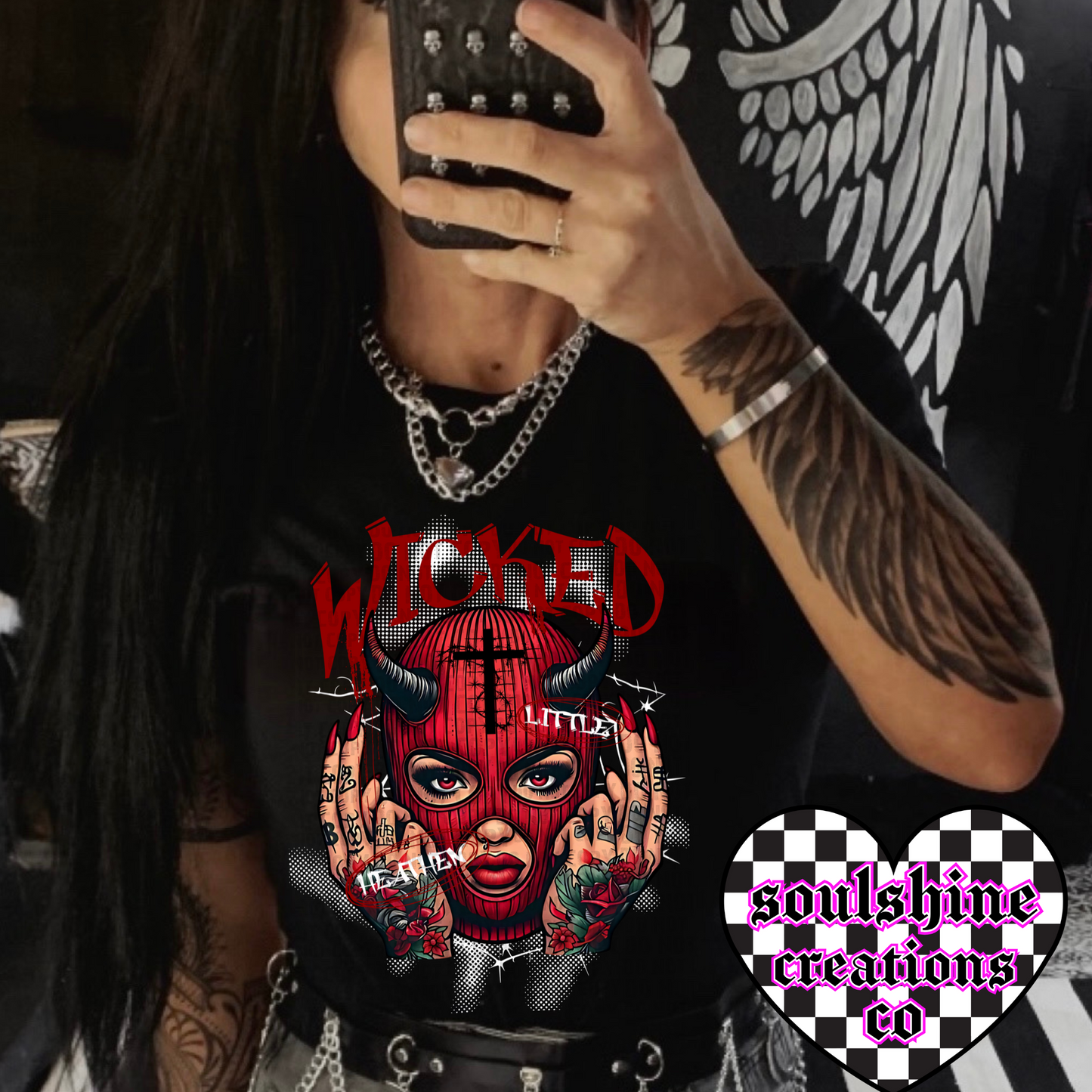 Wicked Little Heathen tee or sweater-Edgy Alt Vibes-Snarky