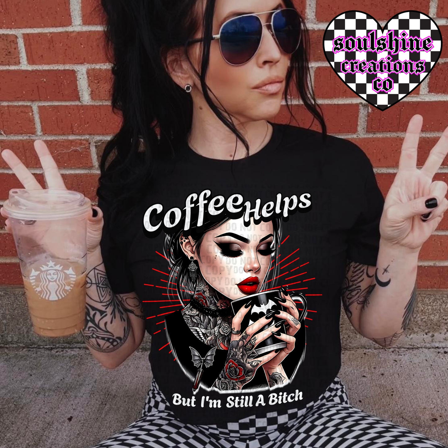Coffee helps but I’m still a Bitch tee or sweater-Edgy Alt Vibes-Snarky