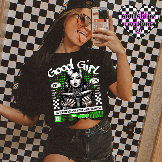 Good Girl Bookish tee or sweater-Dark Romance-Edgy Alternative Vibes