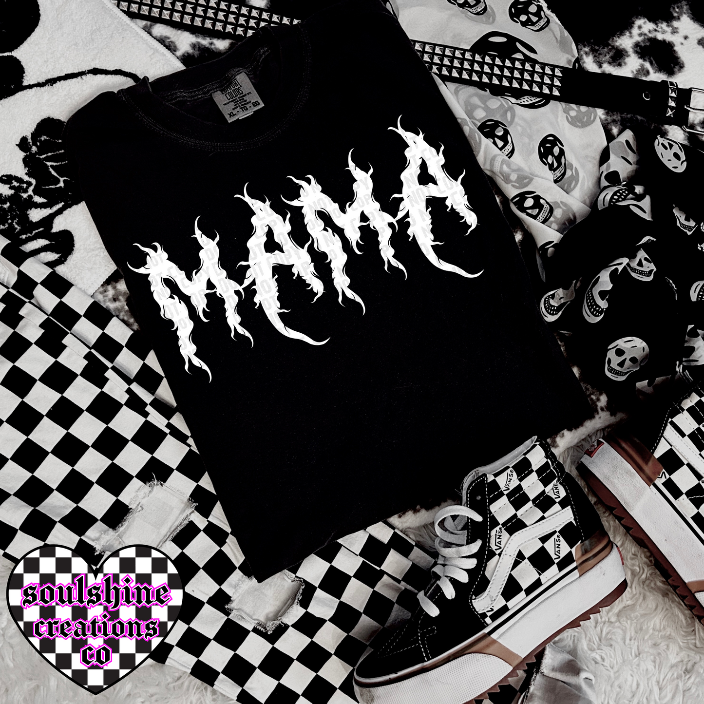 Mama tee or sweater-Edgy Alternative Vibes-Metal