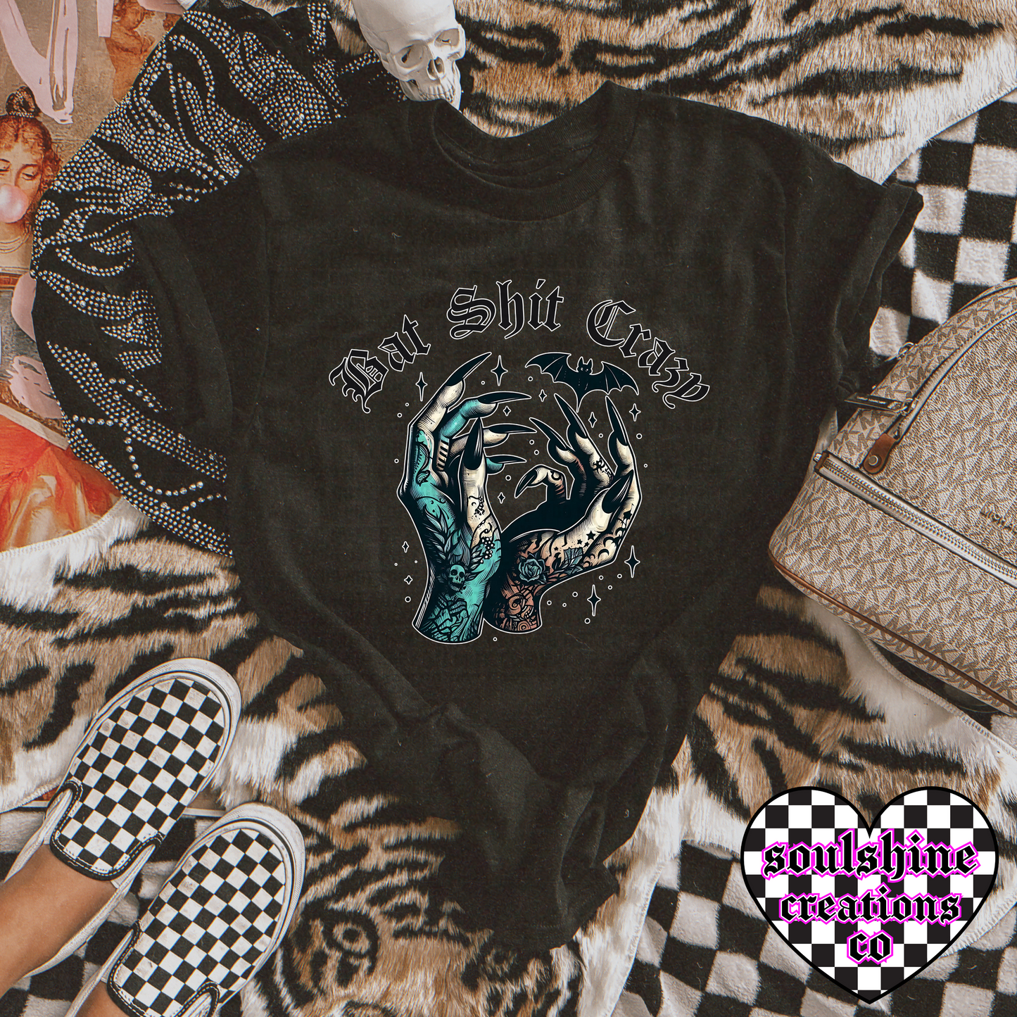 Bat Shit Crazy 2.0 tee or sweater-Edgy Alternative Vibes-Snarky