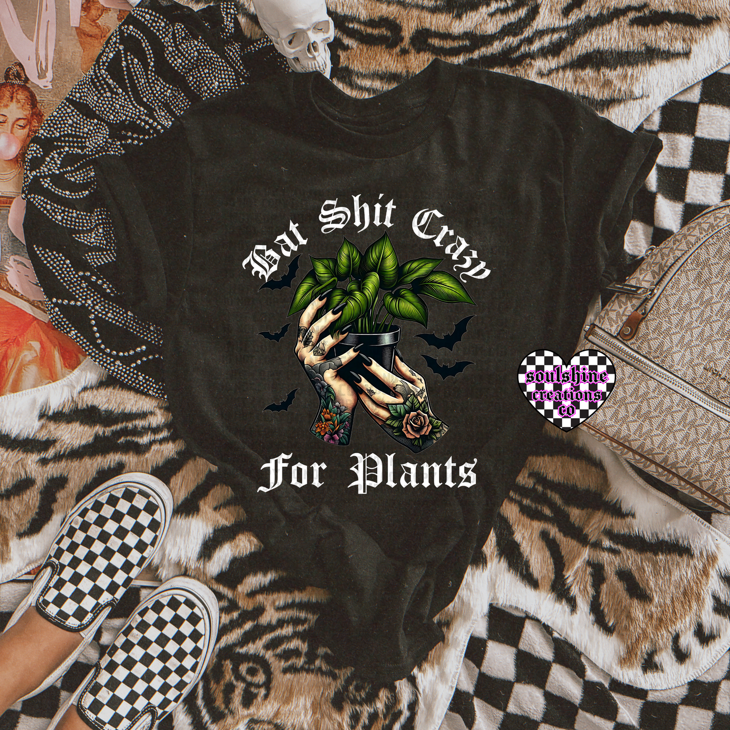 Bat Shit Crazy for Plants tee or sweater-Edgy Alternative Vibes