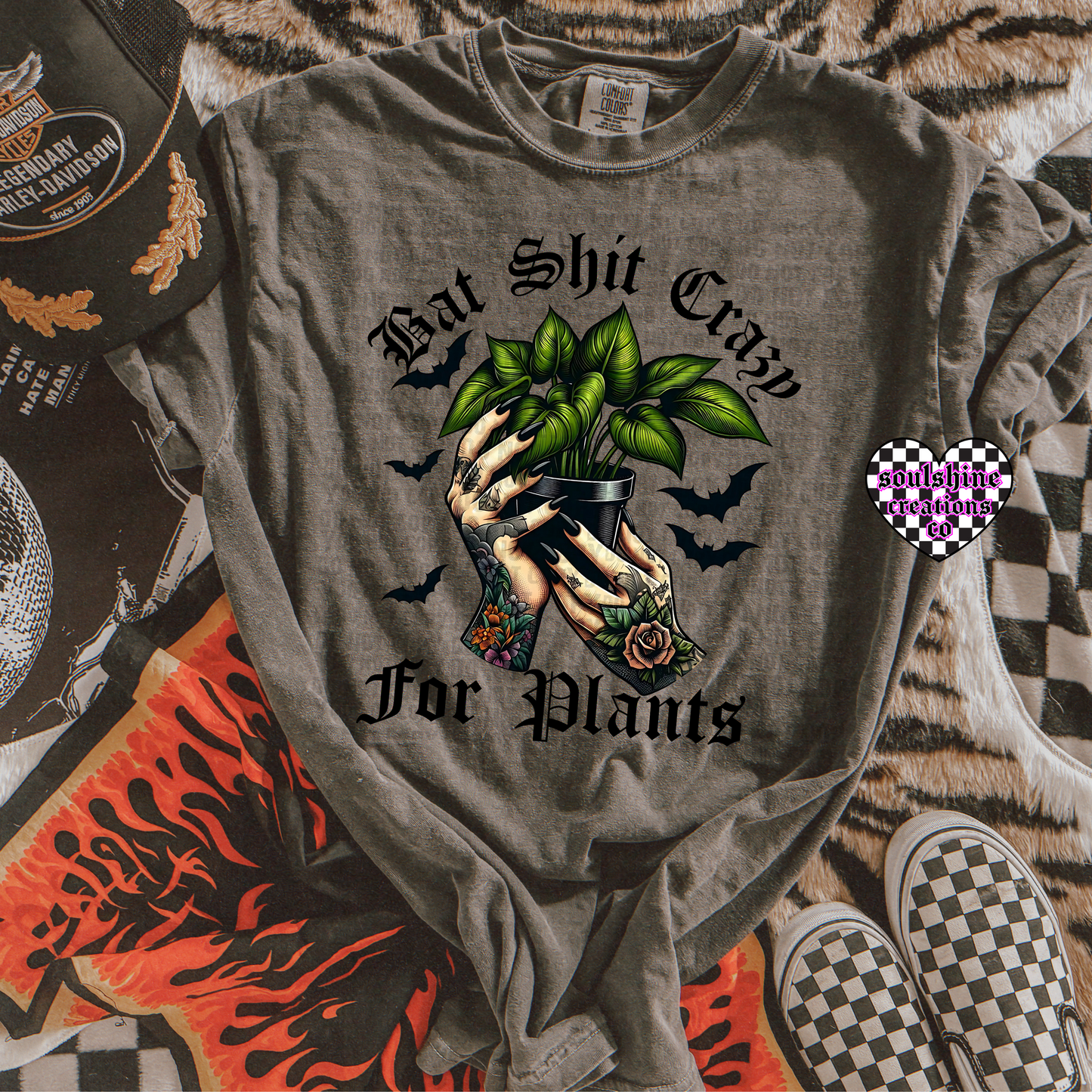 Bat Shit Crazy for Plants tee or sweater-Edgy Alternative Vibes