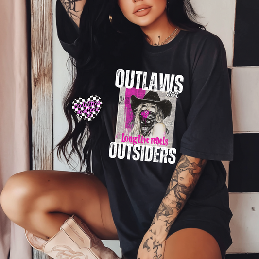 Outlaws Outsiders tee or sweater-Yallternative- Edgy Alternative Vibes