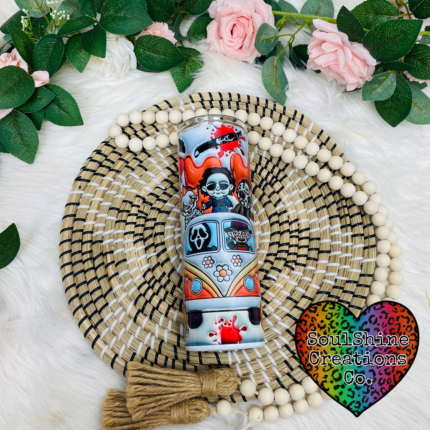 Retro Horror 3D Puff Tumbler