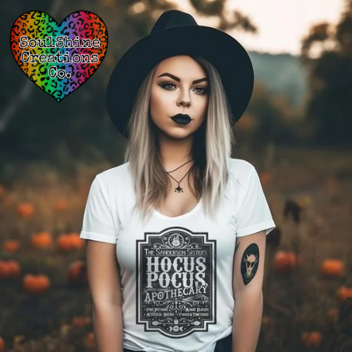 Hocus Pocus Apothecary Distressed Black PREORDER Screen Print Transfer