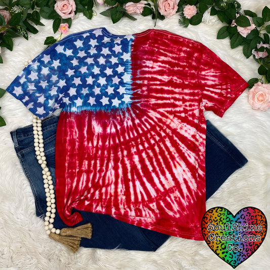 Let Freedom Ring Red White Blue Tie Dye Shirt