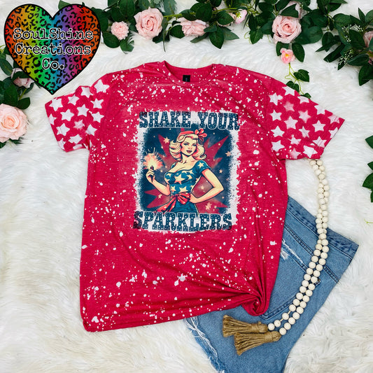Shake Your Sparklers Bleached Shirt