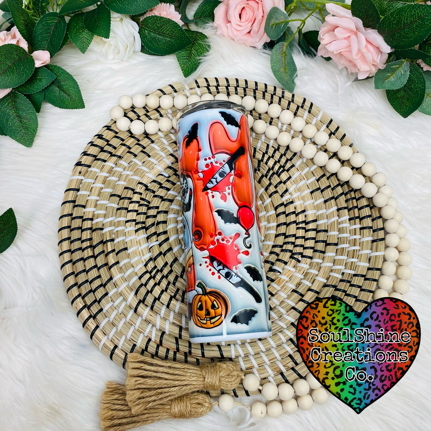 Retro Horror 3D Puff Tumbler