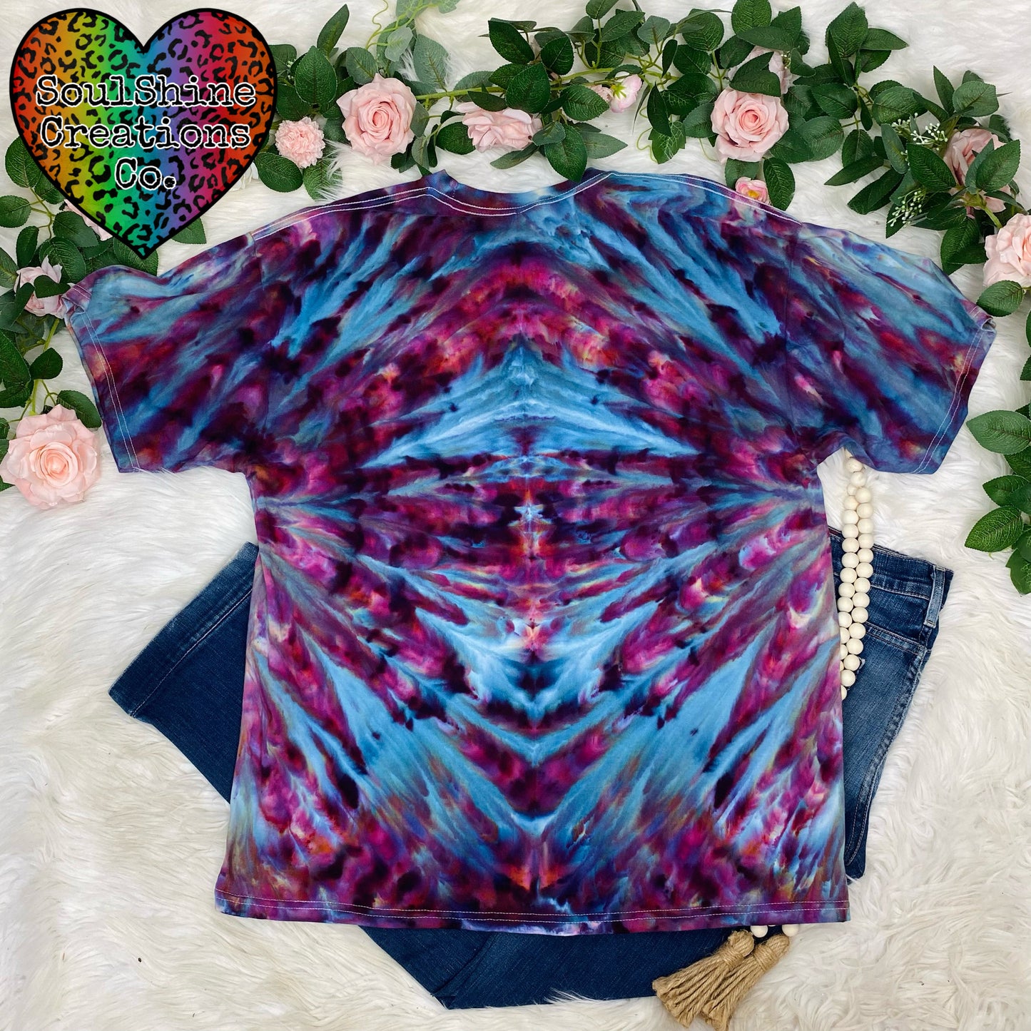 Kaleidoscope Double Side Burst Incline Ice Dye Shirt