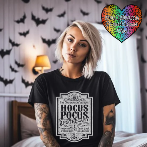 Hocus Pocus Apothecary Distressed White RTS Screen Print Transfer