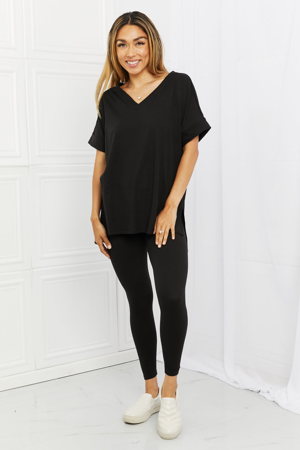 Zenana Self Love Brushed DTY Microfiber Lounge Set