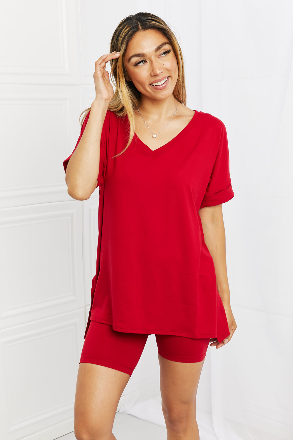 Zenana Quiet Moments Brushed Lounge Set