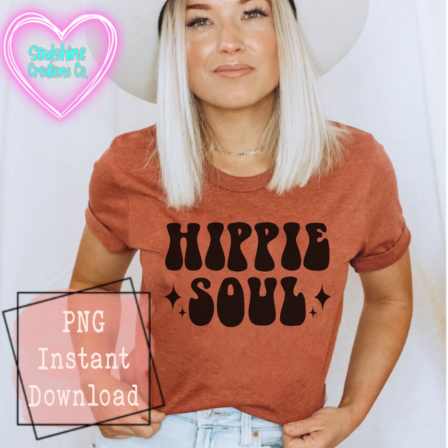 Hippie Soul PNG Design - Digital Download - Retro Sublimation