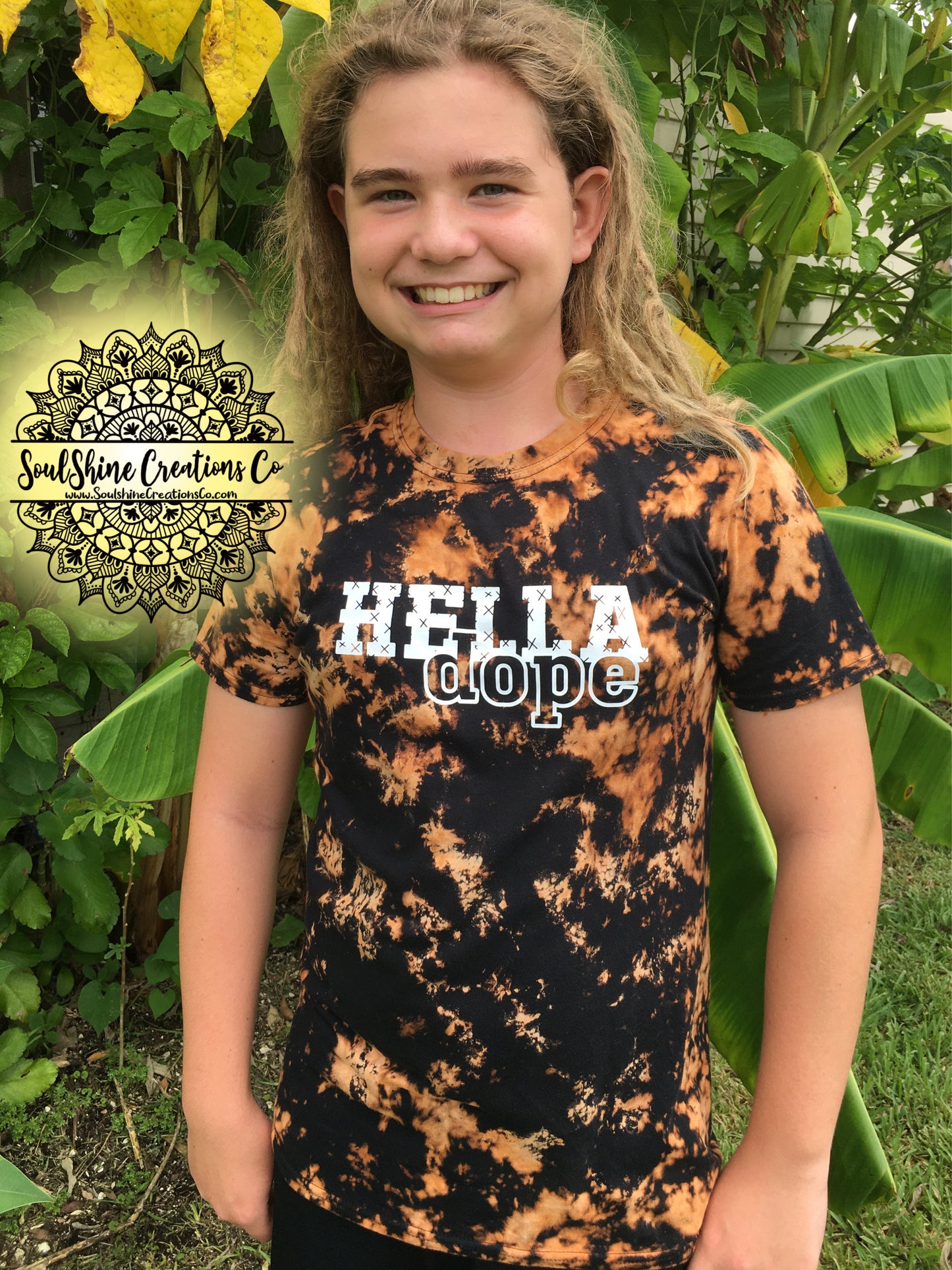 Hella Dope Bleached Kids Shirt