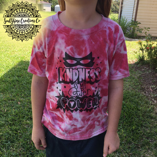 Kindness is my Superpower Kids Bleached Shirt